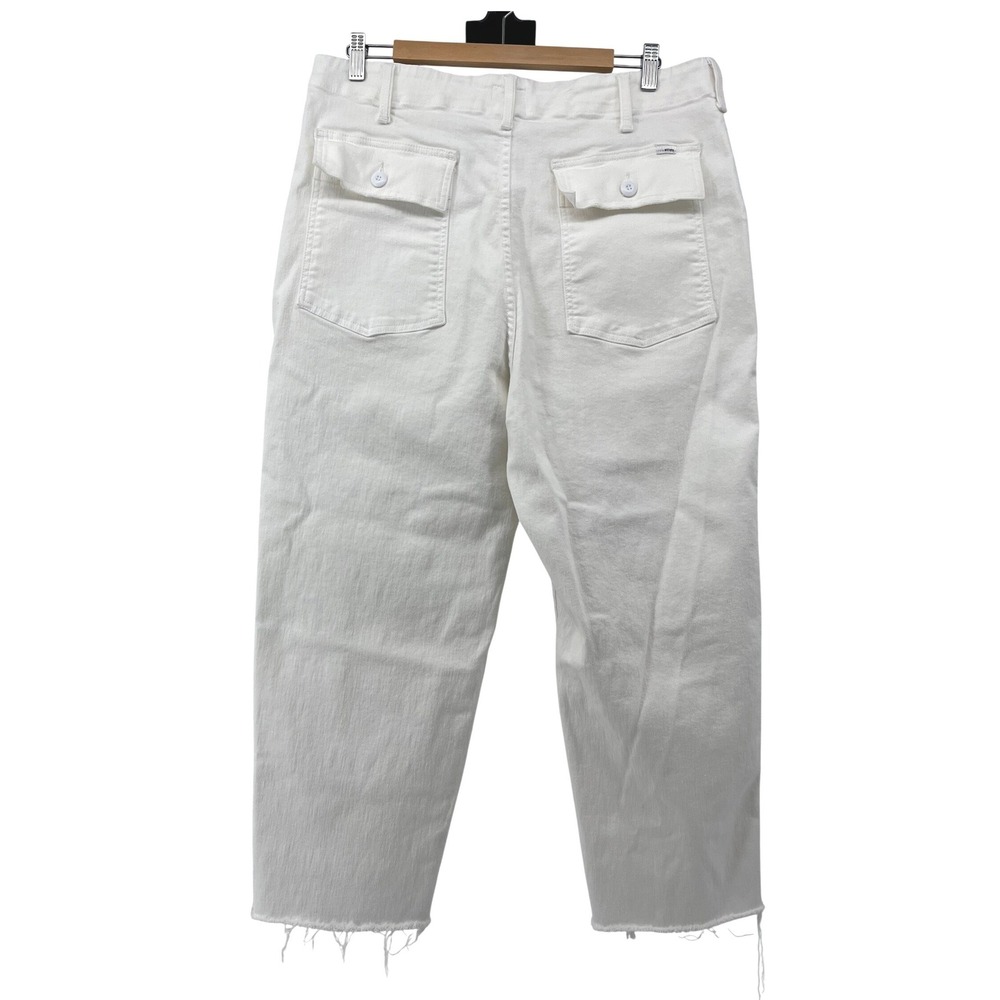 MOTHER Patch Pocket‎ Private Ankle Fray Jeans in Fairest of Them All Size 33 - Picture 5 of 11